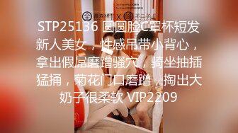 STP25136 圆圆脸C罩杯短发新人美女，性感吊带小背心，拿出假屌磨蹭骚穴，骑坐抽插猛捅，菊花门口磨蹭，掏出大奶子很柔软 VIP2209