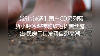 【新片速遞】国产CD系列骚货小吟吟深夜豹纹短裙黑丝露出 民房门口发骚自慰高潮