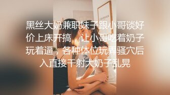 黑丝大奶兼职妹子跟小哥谈好价上床开搞，让小哥吃着奶子玩着逼，各种体位玩弄骚穴后入直接干射大奶子乱晃